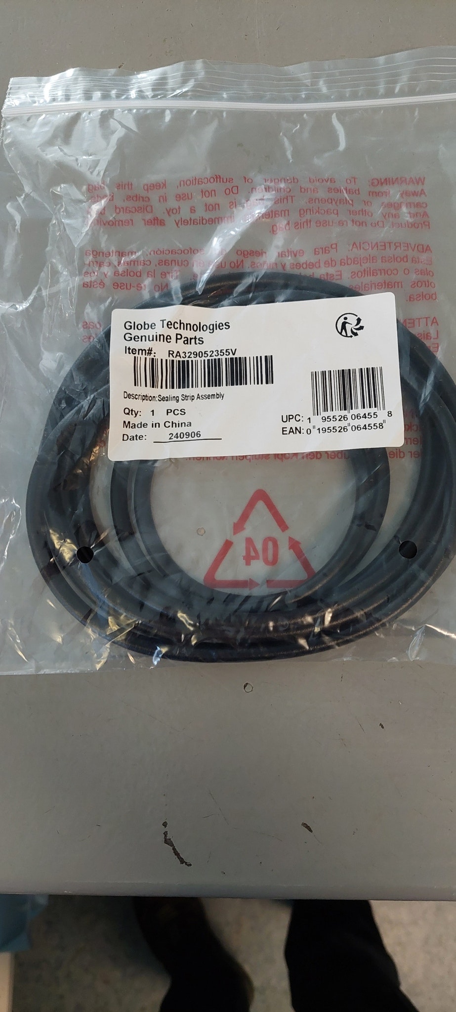 Globe Sealing Strip Assembly RA329052355V