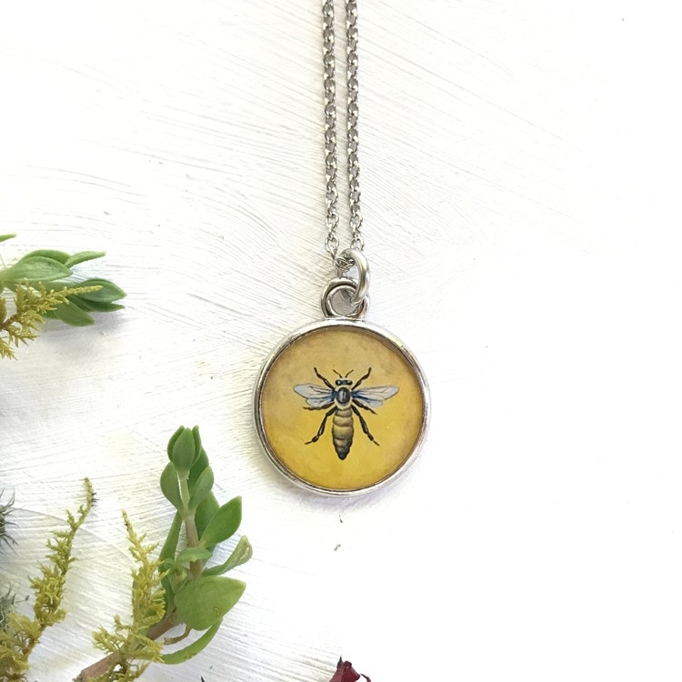 Halsband – Queen Bee, silverfärg