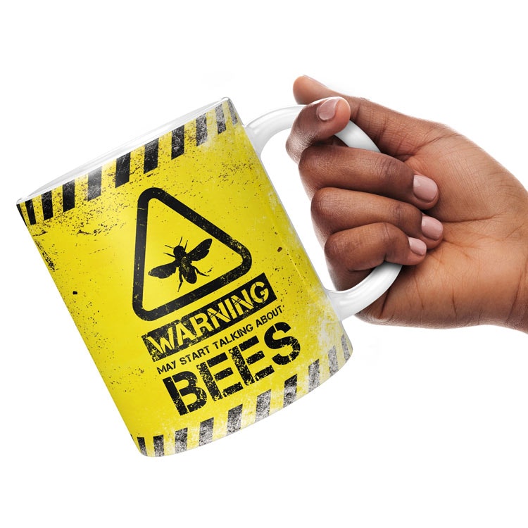 Mugg, "gigantisk" vit – Warning May start talking about bees