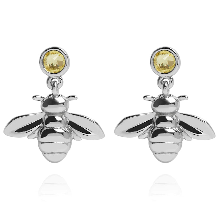 Örhängen – Sparkle Bee drop, silver