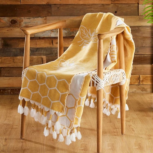 Pläd – Honeycomb Bee