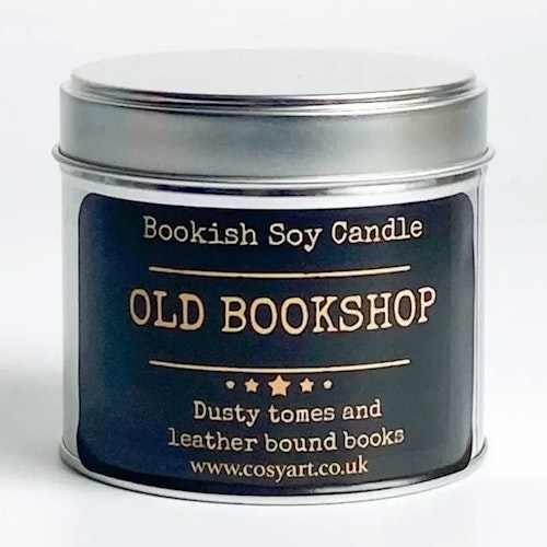 Doftljus, plåtburk 250 ml – Old Bookshop