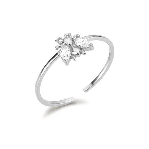 Ring – Geneve Honey Bee, silver – klar