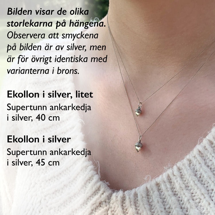 Hänge – Ekollon i brons, litet