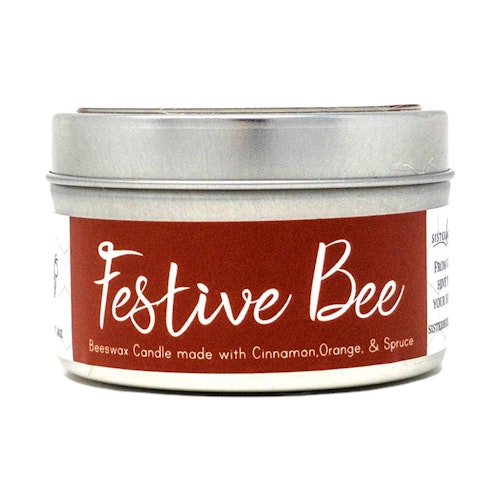 Doftljus, bivax – Festive Bee, kanel, apelsin & gran