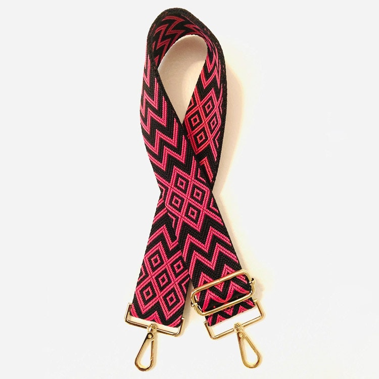 Axelrem – Zig Zag, fuchsia & svart