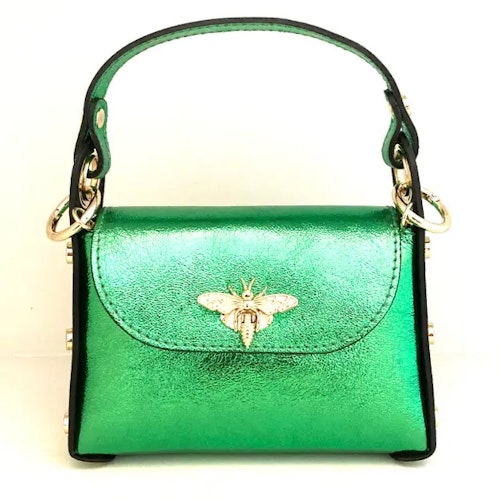 Handväska – L´abeille Bag, grön metallic