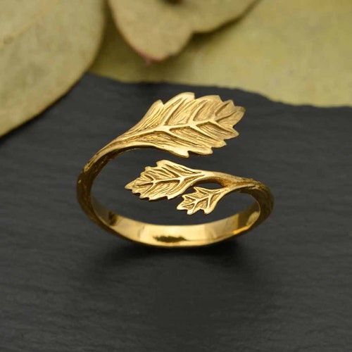 Ring – Blad, brons