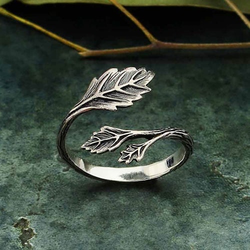 Ring – Blad, silver