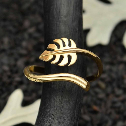 Ring – Monsterablad, brons