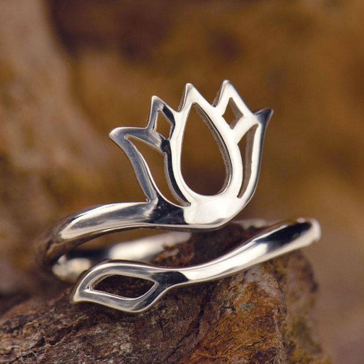 Ring – Lotusblomma, silver