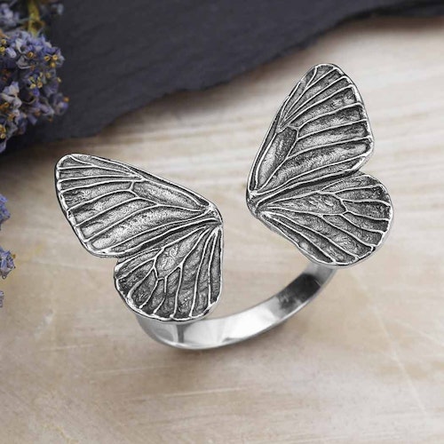 Ring – Fjärilsvingar, silver