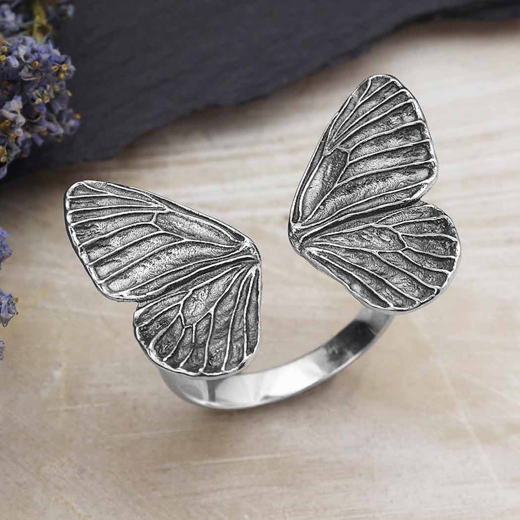Ring – Fjärilsvingar, silver