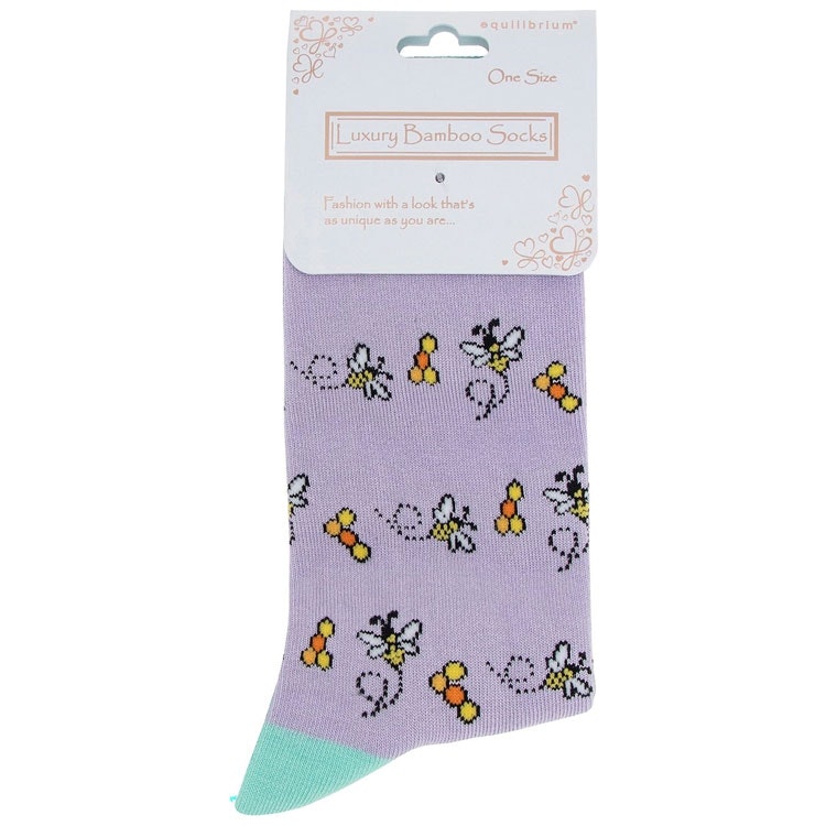 Strumpor, bambu – Honey Bee i presentask