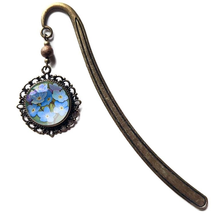Bokmärke, book hook – Förgätmigej