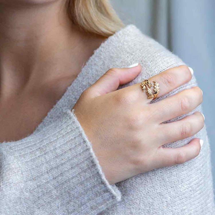 Ring – Tistel, brons