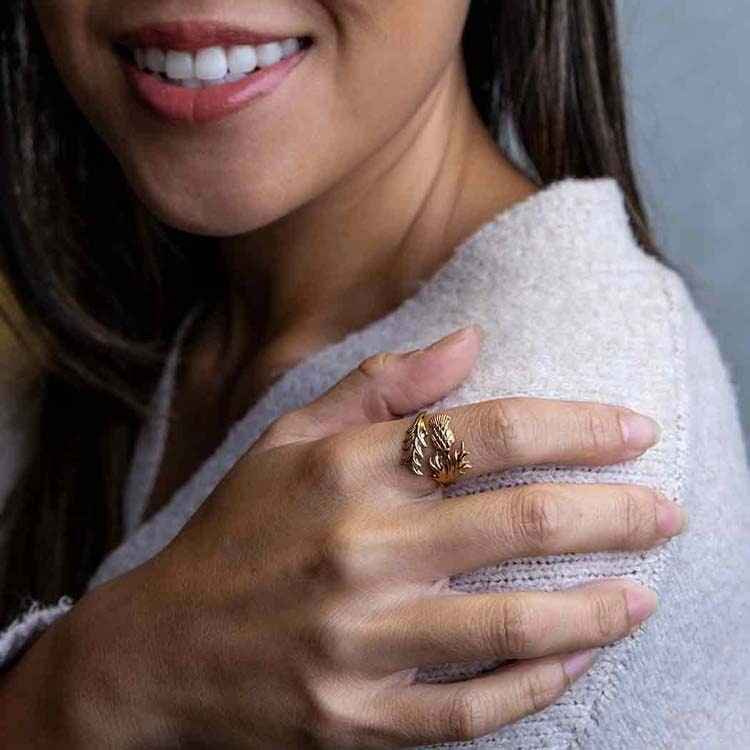 Ring – Tistel, brons
