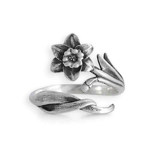 Ring – Påsklilja, silver