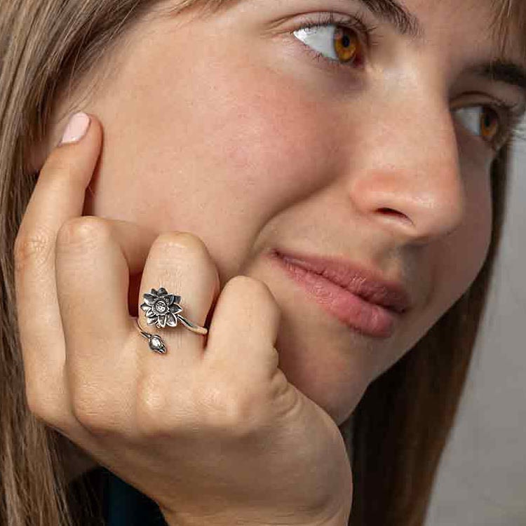 Ring – Näckros, silver
