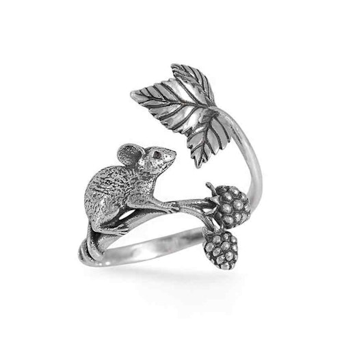 Ring – Mus & björnbär, silver