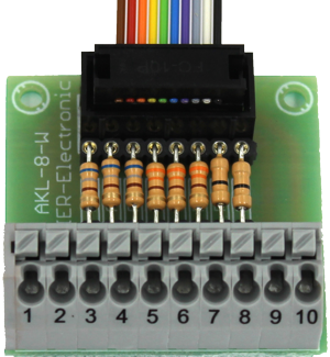 BEIER Terminal clamp for switching outputs AKL-8-W, with plugable resistors