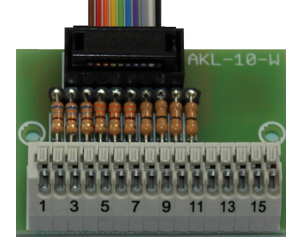 BEIER Terminal clamp for switching outputs AKL-10-W, with plugable resistors.