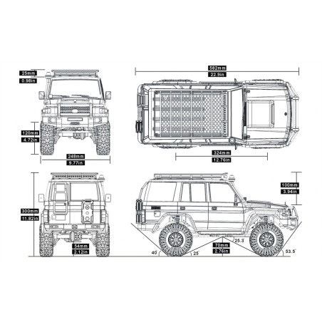 R.G.T RESCUER 4x4 RTR 1:10 WATERPROOF TRAIL CRAWLER BLACK RGT86190