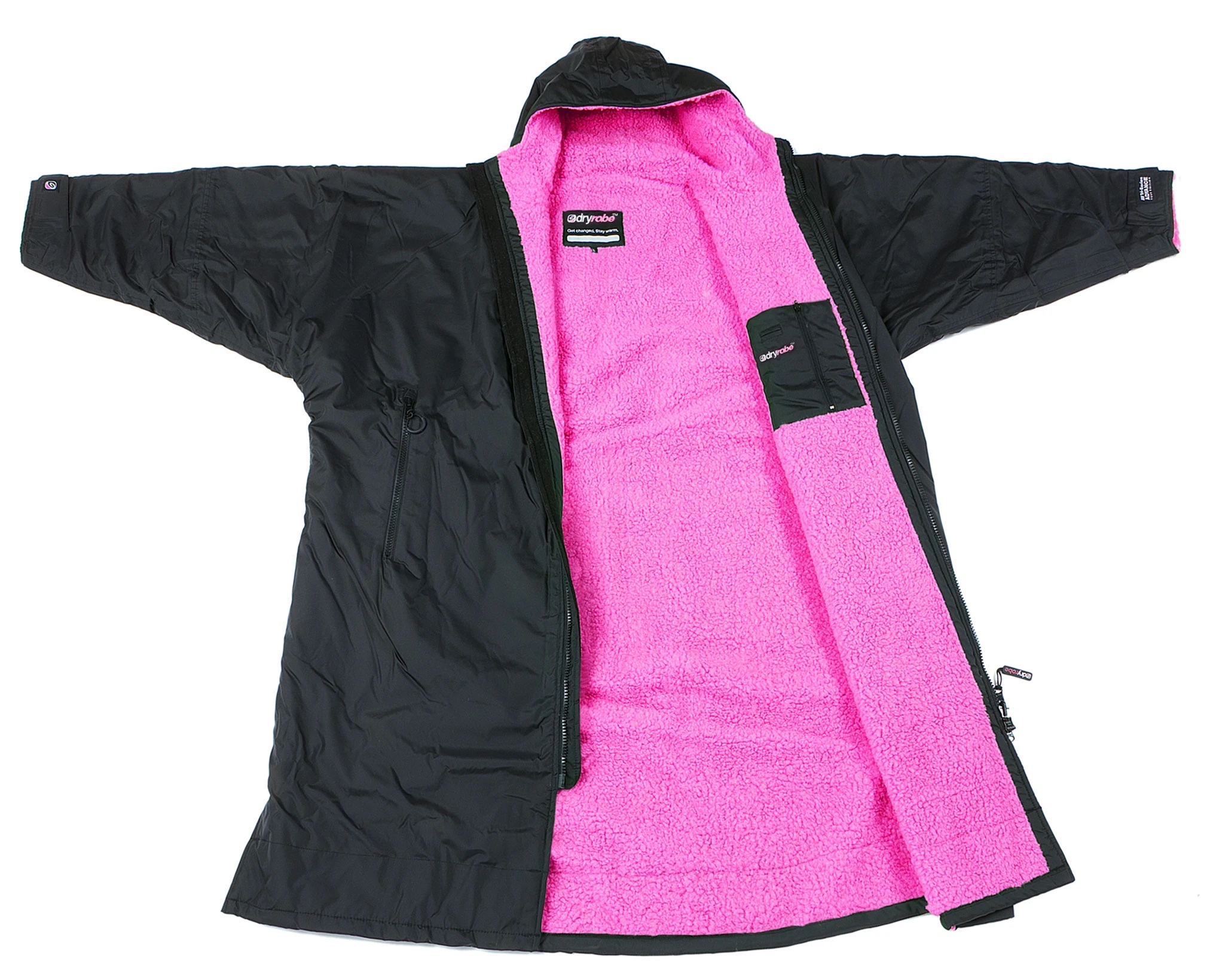 Dryrobe Advance Long Sleeve - Black Pink - RECYCLED