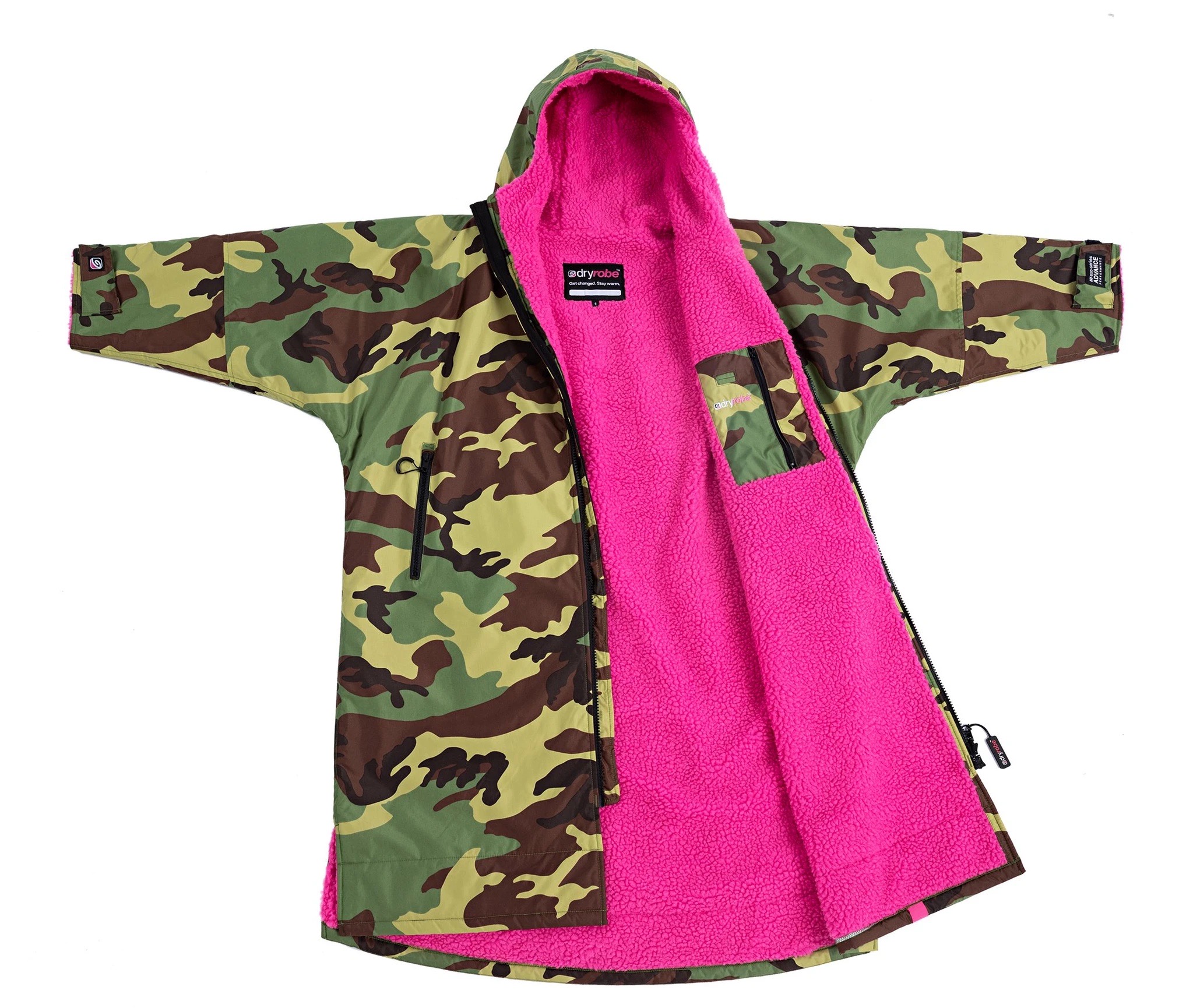 Dryrobe Advance Long Sleeve - Camo Pink - RECYCLED