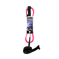 Luna 6ft 7mm Allround leash Pink