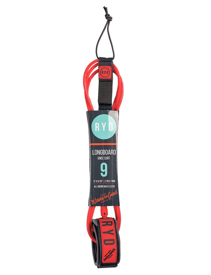 Ryd 9ft 7mm Longboard Ankle Leash Coral
