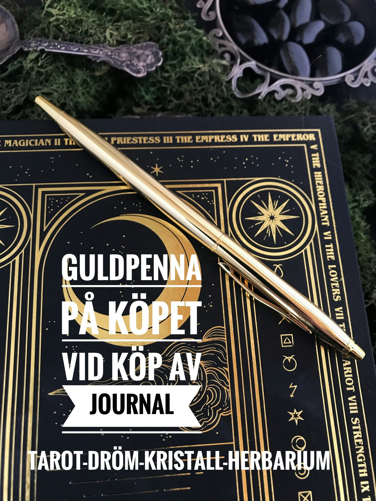 NYHET! Lyxig herbarium journal i svart och guld