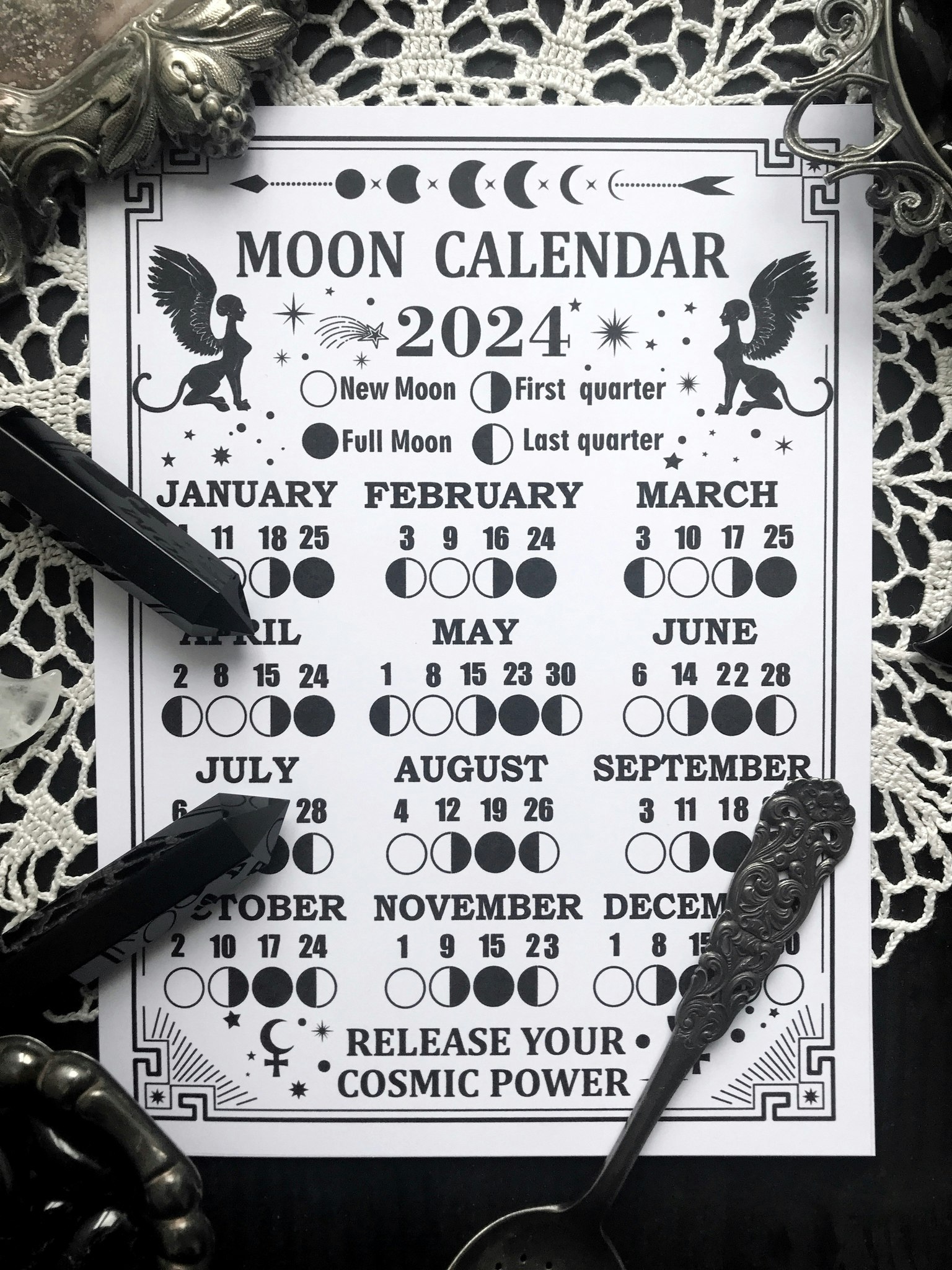 NYHET! Moon Calendar 2024 print