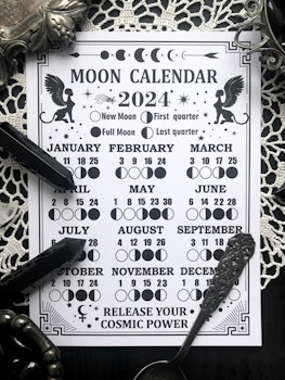 NYHET! Moon Calendar 2024 print