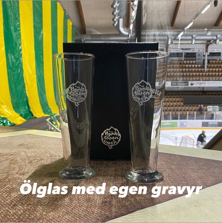 ÖLGLAS RAKT PERSONLIG GRAVYR