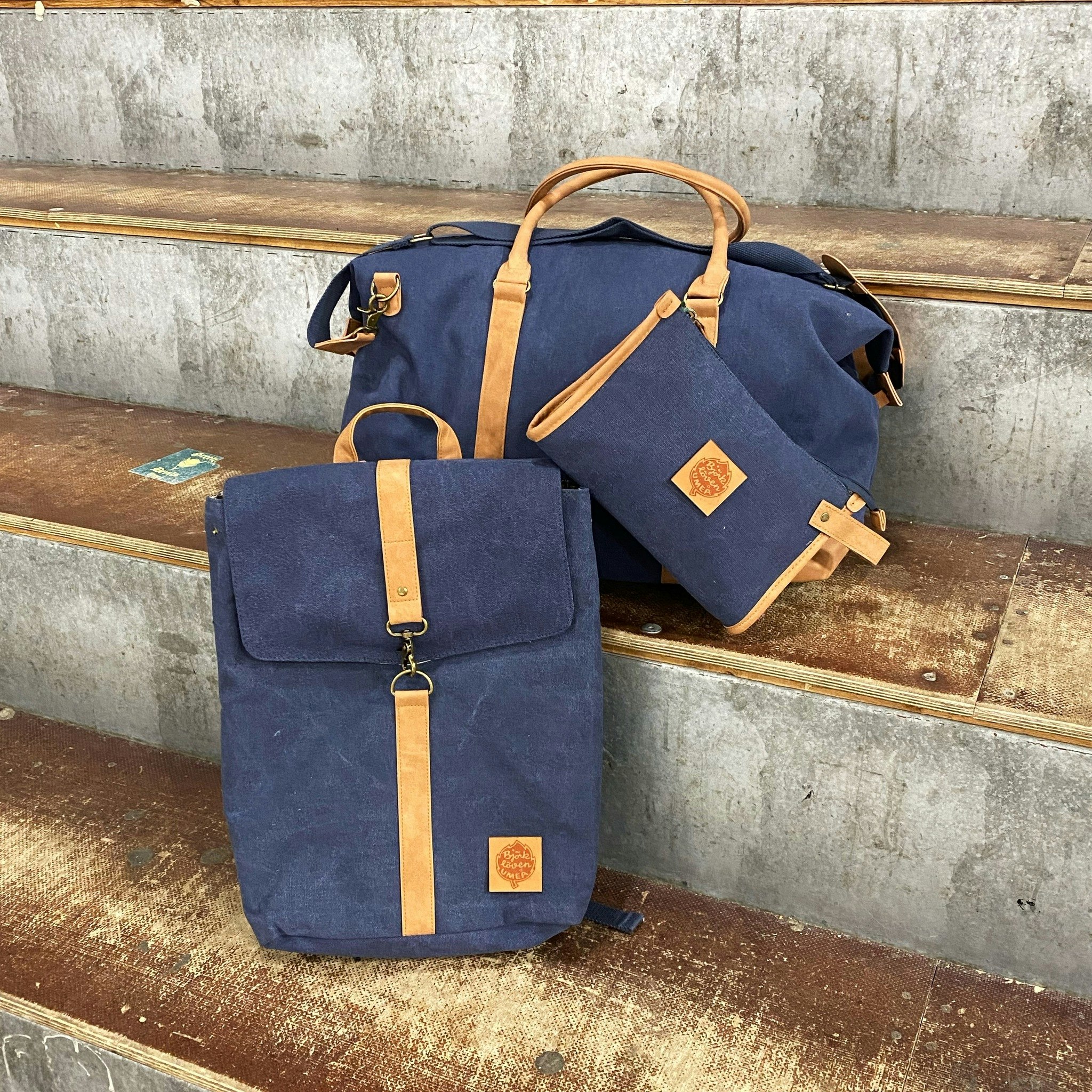 RYGGSÄCK CANVAS BLUE