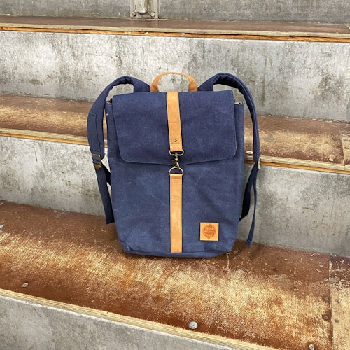 RYGGSÄCK CANVAS BLUE