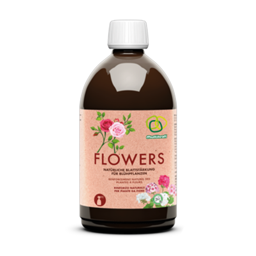 Blomguld (Flowers) är en blandning som sprayas på blommande växter för mer blommor, längre blomning och mer intensiva färger.