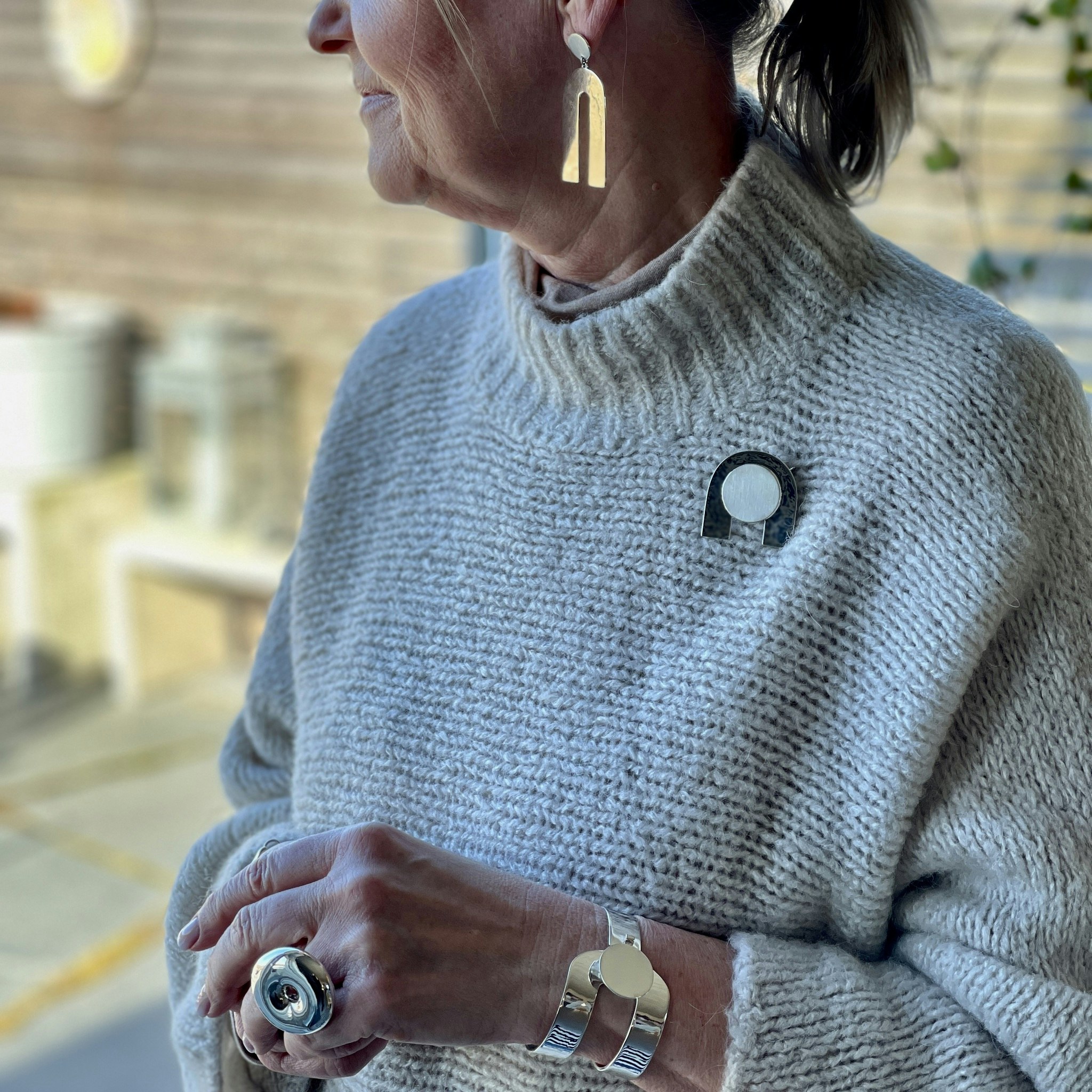 Stora silverarmbandet POP, inspirerad av 70-talet - MoM of Sweden