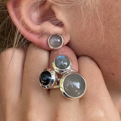 Earrings/ Studs HOLI Grey moonstone