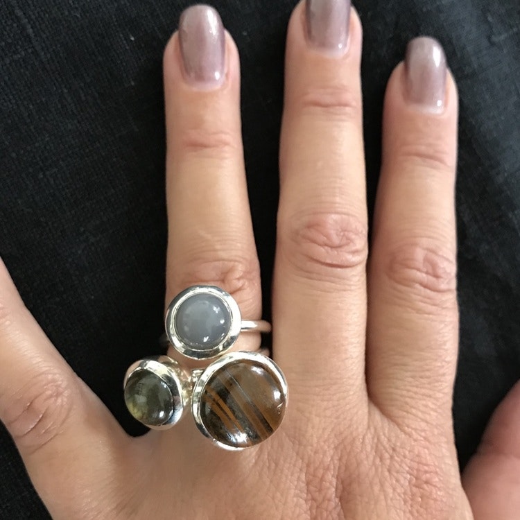 Ring HOLI Small Grey moonstone