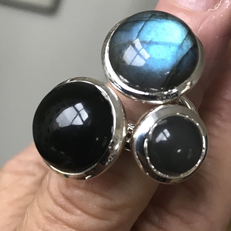 Ring HOLI Big black Onyx