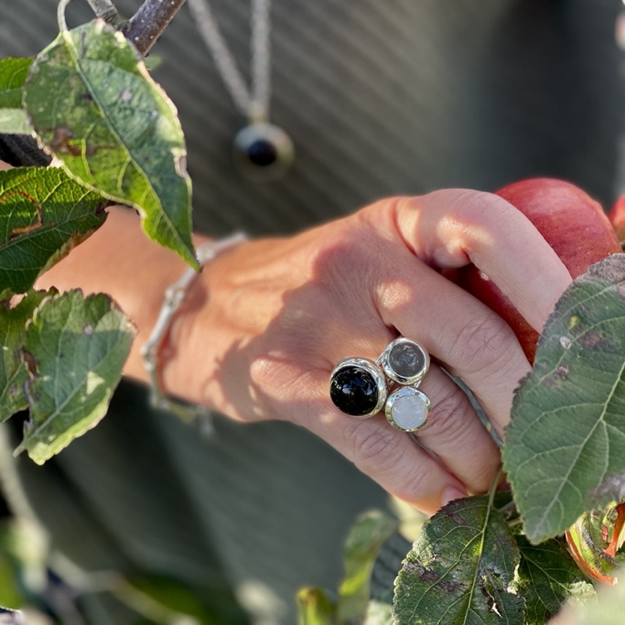 Ring HOLI Small Grey moonstone