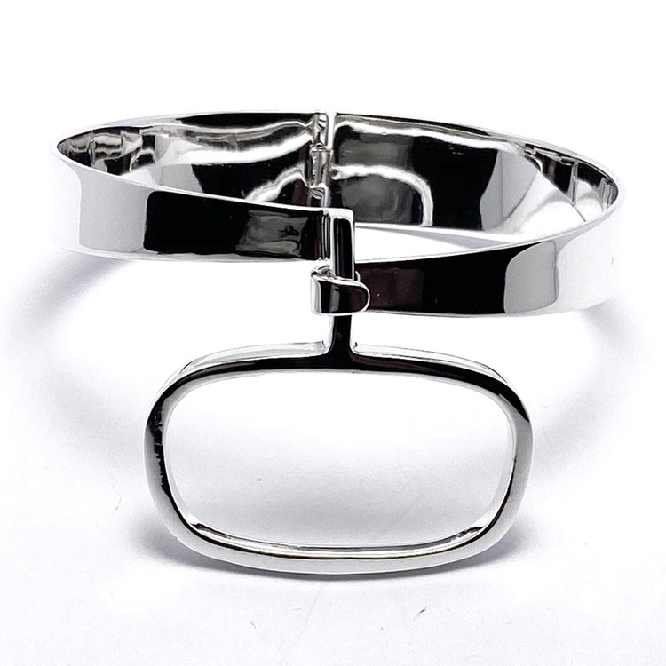 Silver bangle bracelet LOOP