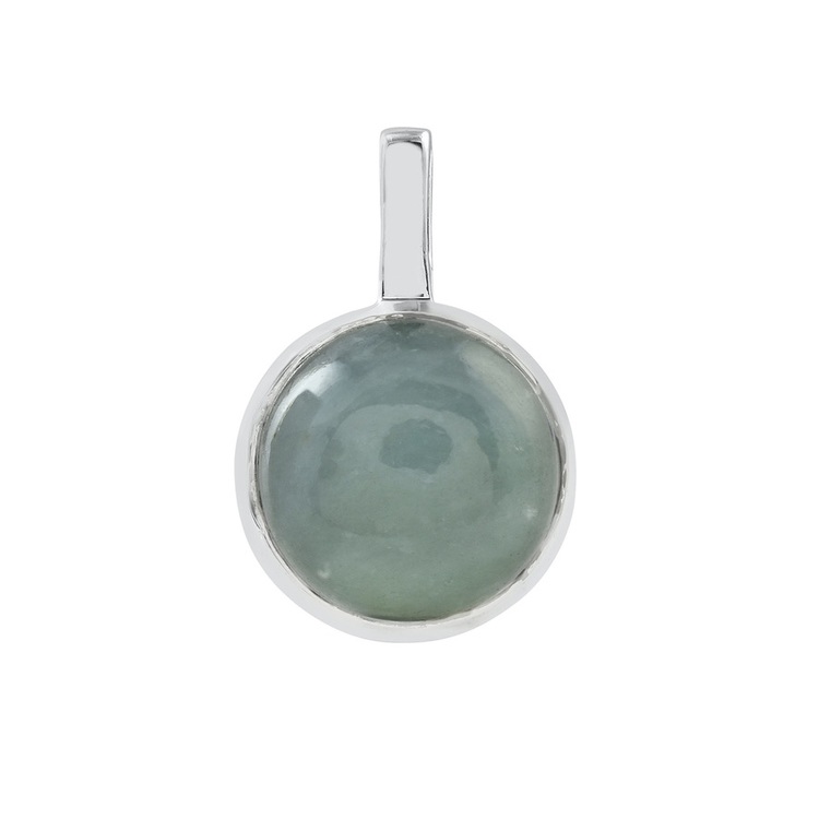 Stort hängsmycke i silver med akvamarin. Big silver pendant with aquamarine.