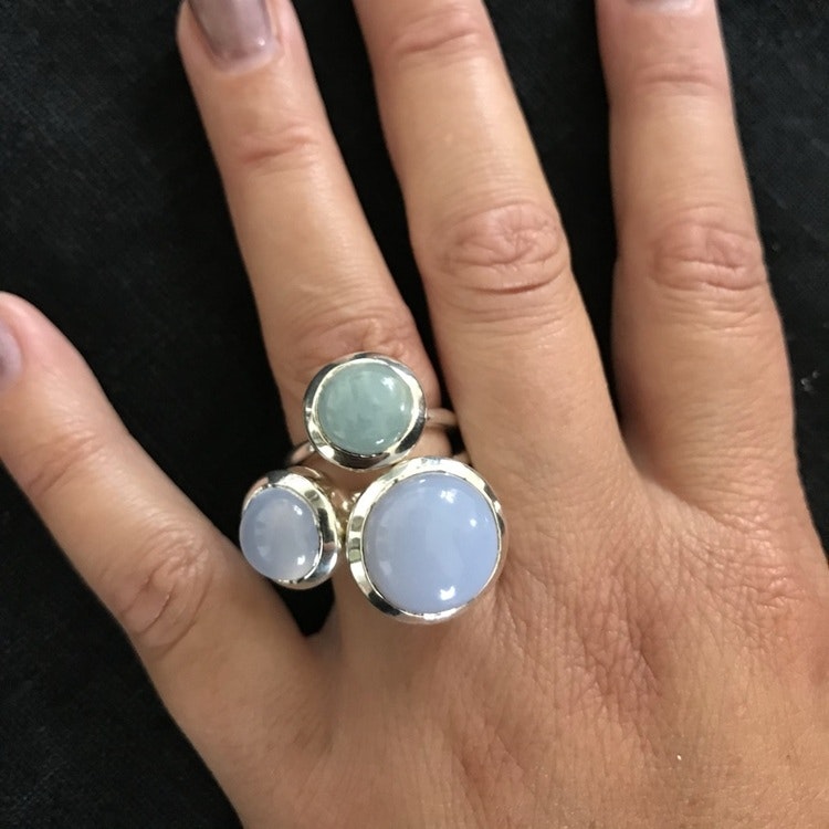 Ring HOLI Small Aquamarine