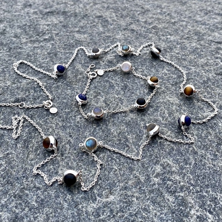 Necklace HOLI - Dark stones