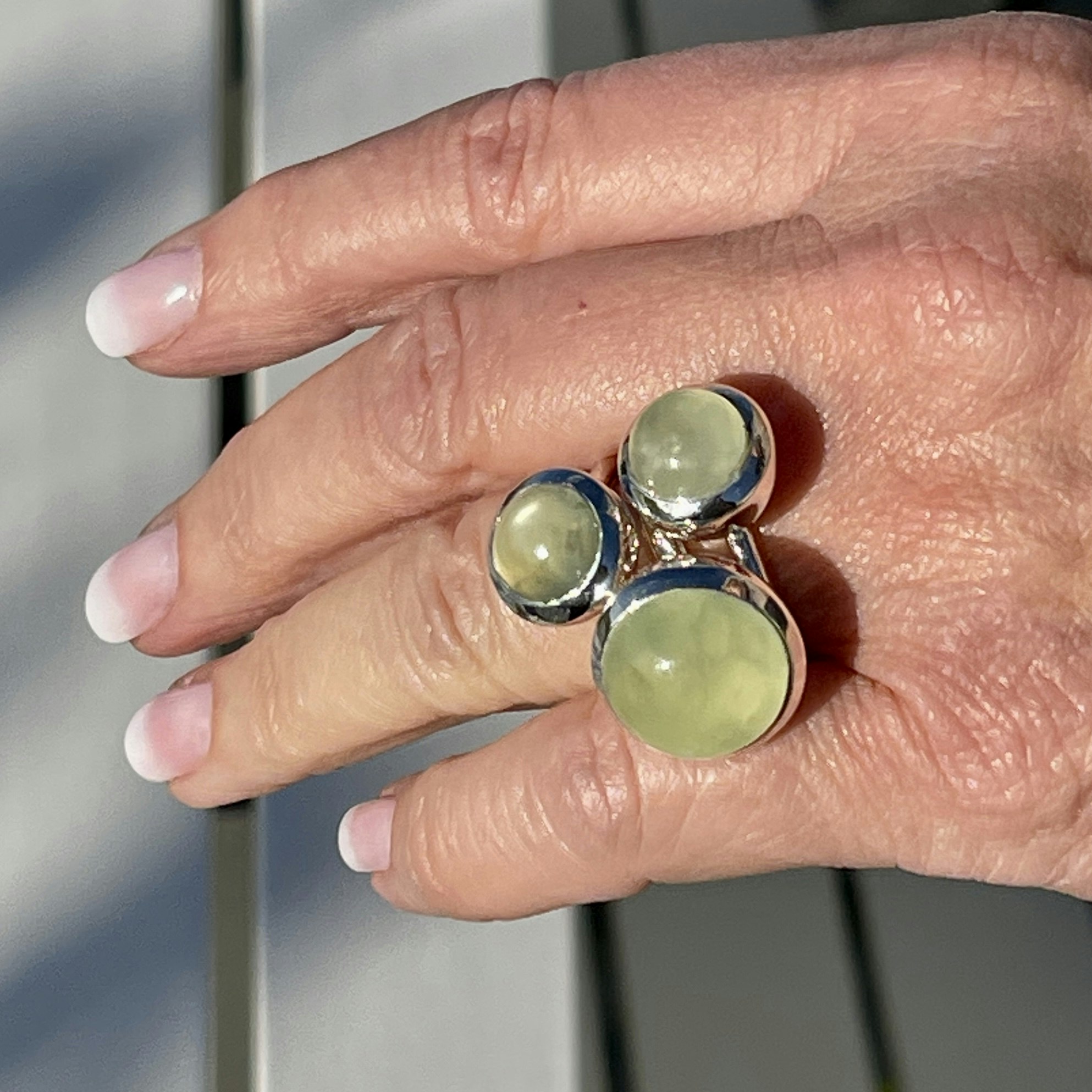 Ring HOLI Big Prehnite