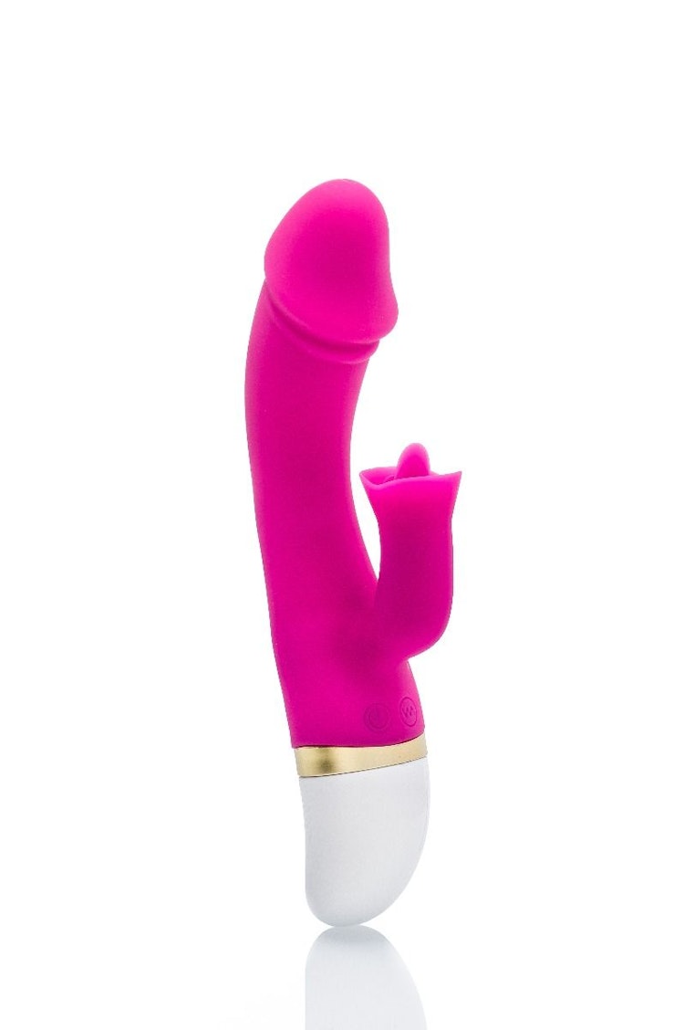 Klitorisvibrator kombinerat med g-punkts-vibrator