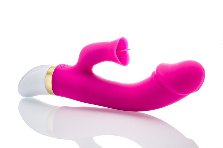Klitorisvibrator kombinerat med g-punkts-vibrator